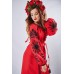 Embroidered Boho Maxi Dress "Fantasy" Red
